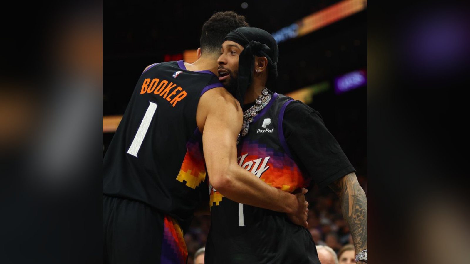 Odell Beckham Jr is riding with Devin Booker and the Pheonix Suns in the NBA Playoffs