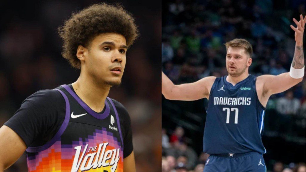 Cameron Johnson and Luka Doncic