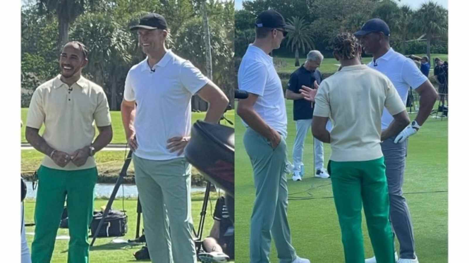 “I’m a little bit like Tiger Woods”- Lewis Hamilton jokes after a golf challenge with Tom Brady