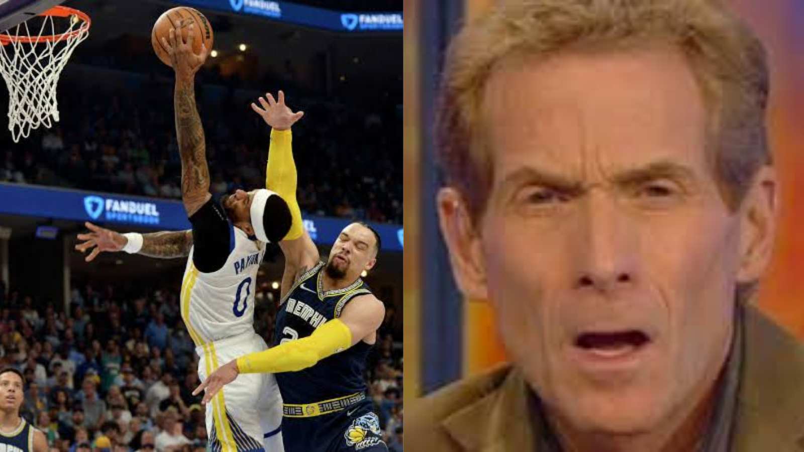 “Is this some kind of weird makeup call for the Draymond flagrant 2???” Skip Bayless questions controversial Dillon Brooks foul which broke Gary Payton II’s elbow