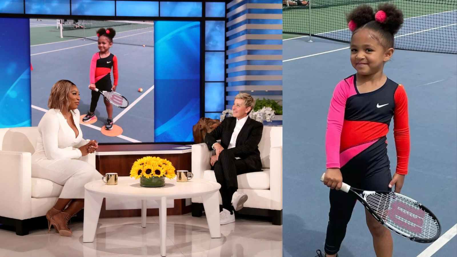 “She is alright,” Serena Williams spill beans on daughter Olympia’s tennis skills at the Ellen Show