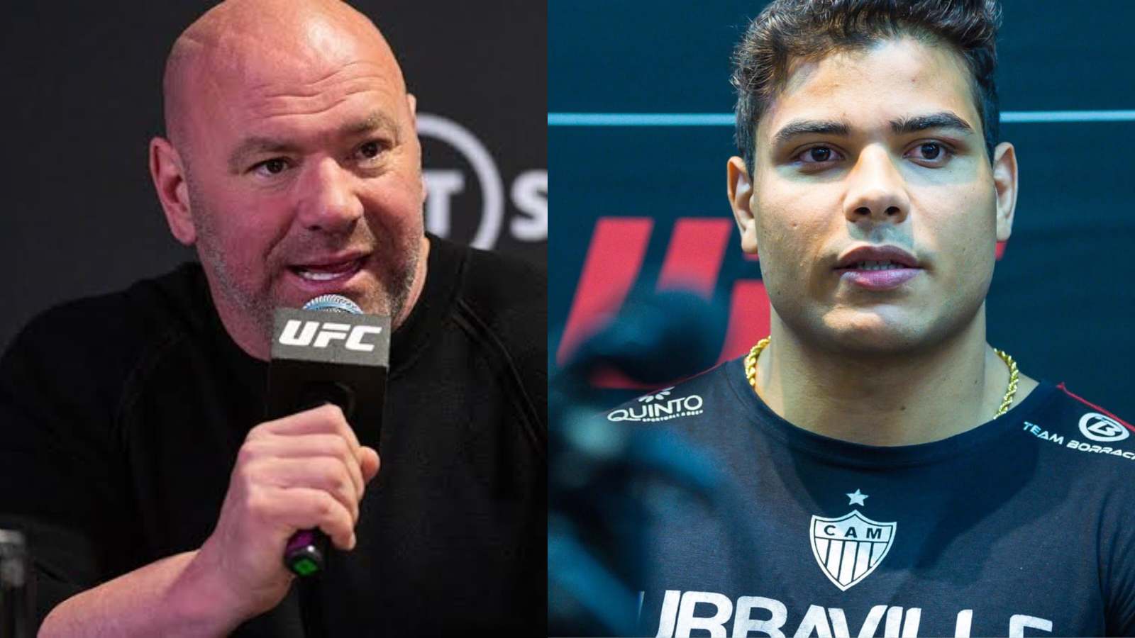 Paulo Costa shares hilarious interaction with Dana White on social media jokingly suggests a fight between them