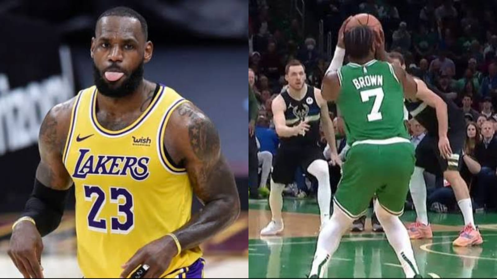 LeBron James goes berserk as Jaylen Brown snatches Grayson Allen’s ankles with nasty move in Celtics vs Bucks Game 2 