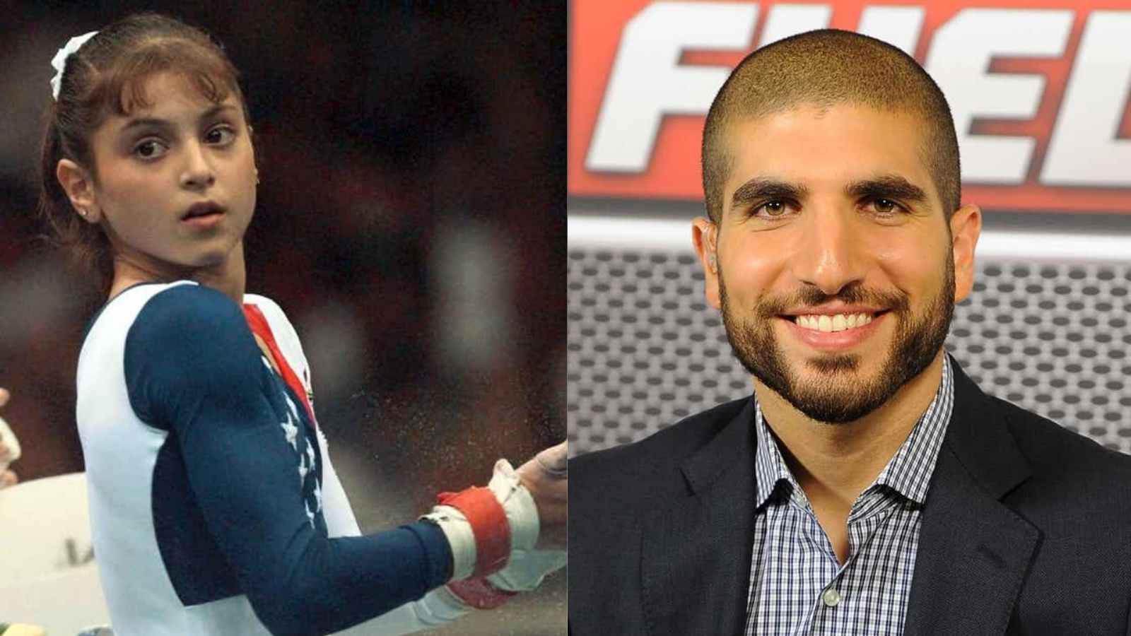 WATCH! Dominque Moceanu listens to Ariel Helwani’s MMA Hour as the 1996 Olympic gold medalist awaits delivery of her baby