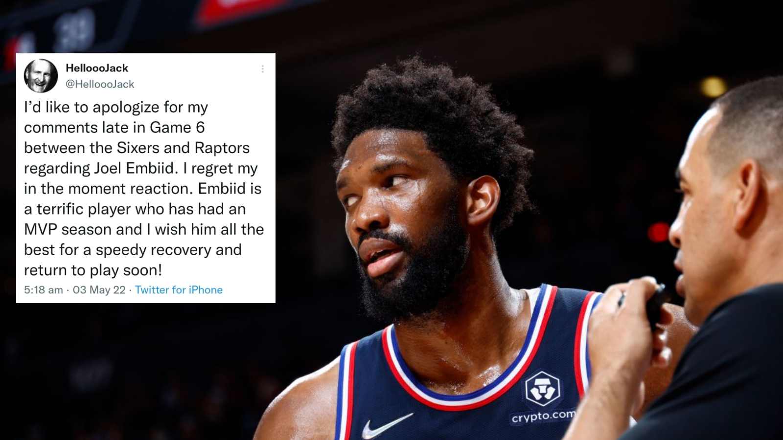 Raptors broadcaster issues apology for disgusting comments on Sixers star Joel Embiid