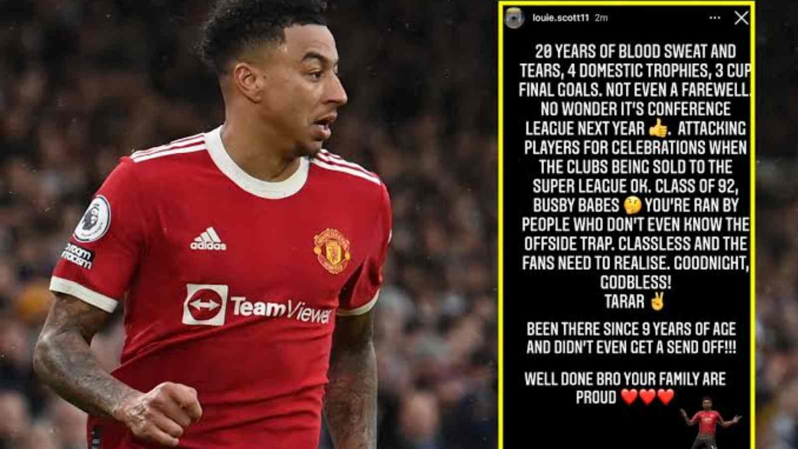 “Classless and the fans need to realize”- Jesse Lingard’s brother slams Manchester United for not giving the Englishman his well-deserved farewell at Old Trafford