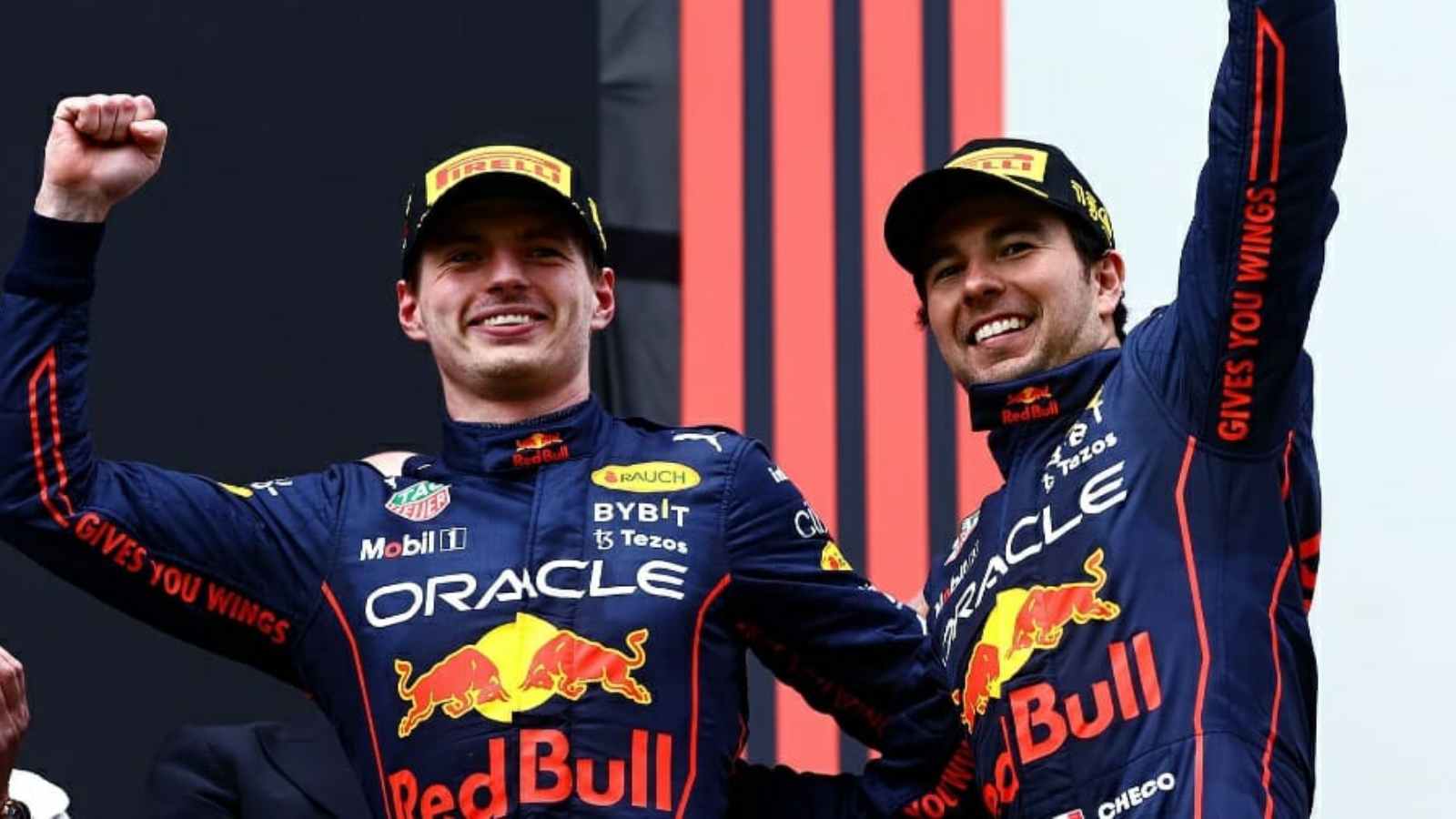 Sergio Perez and Max Verstappen