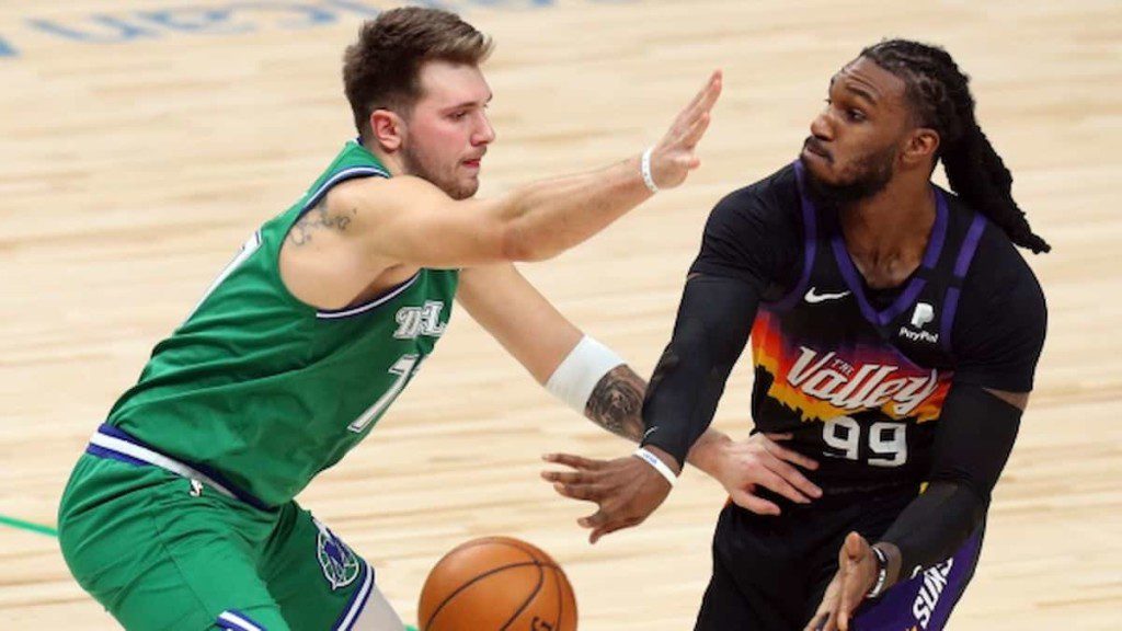 Luka Doncic and Jae Crowder