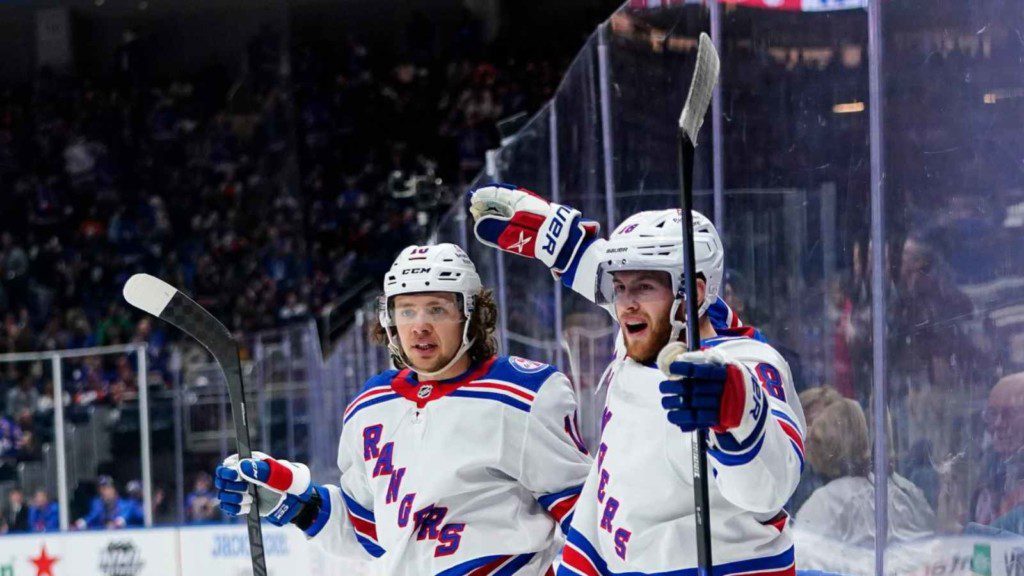 Artemi Panarin and Andrew Copp