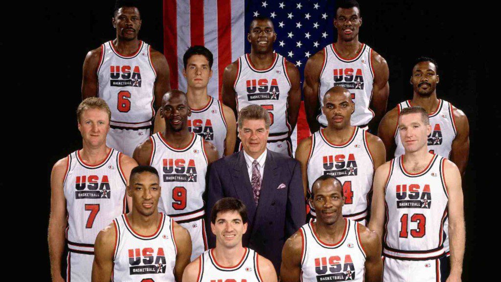 USA NBA Dream Team including Charels Barkley and Larry Bird