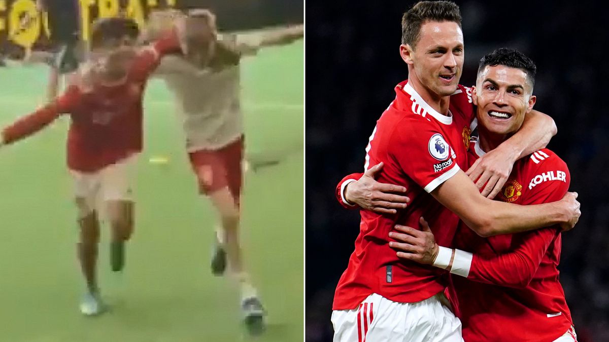 WATCH: Cristiano Ronaldo and Nemanja Matic’s sons recreate the masterpiece goal that the pair scored against Chelsea in the Premier League 2021-22