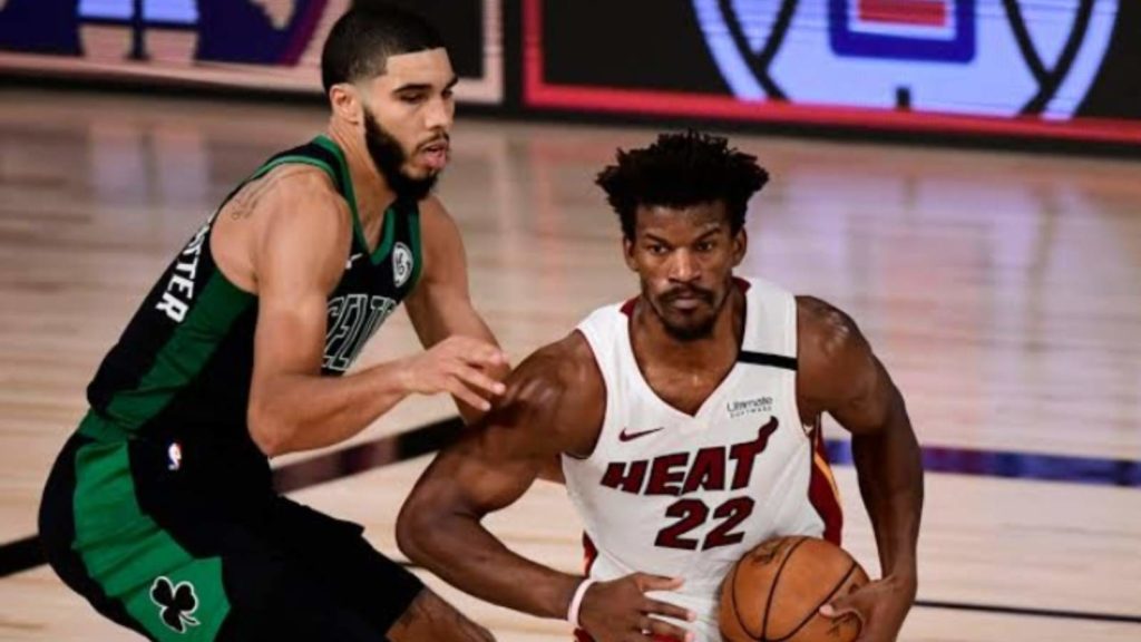 Jayson Tatum and Jimmy Butler