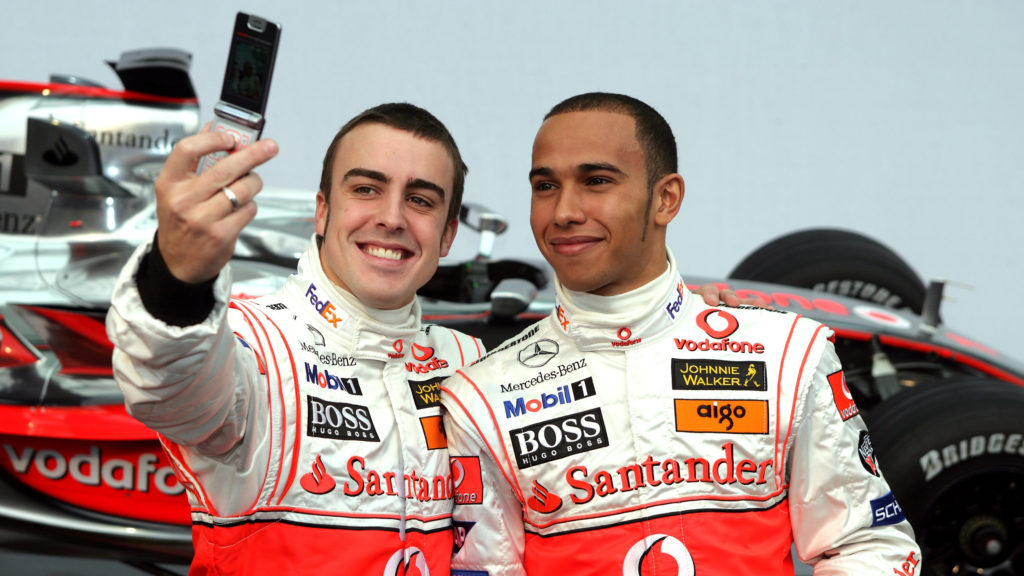 Fernando Alonso and Lewis Hamilton