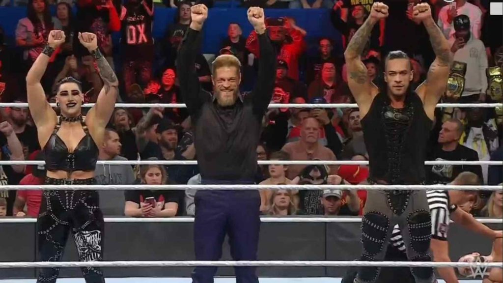 Edge has formed a new heel stable known as the 'Judgement Day' and has recruited two younger talents, Damian Priest and Rhea Ripley, under his wing.