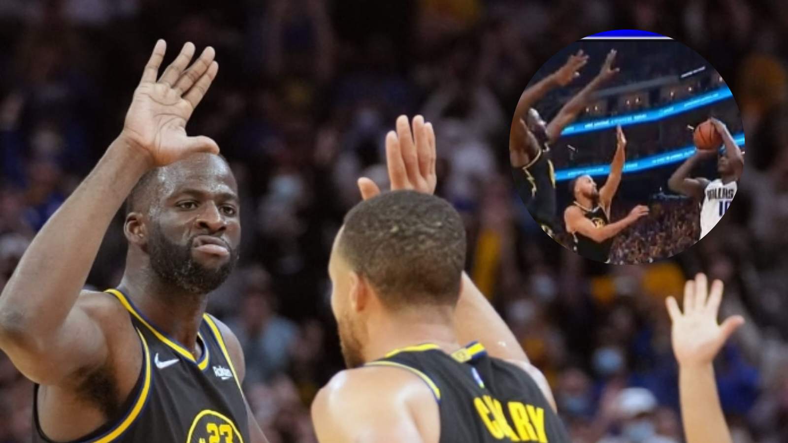 “Locked them up” Draymond Green and Stephen Curry come up with the ultimate synchronized block to frustrate entire Mavs bench