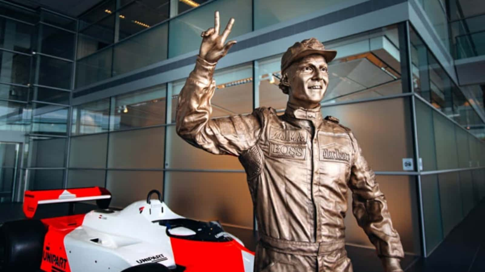 McLaren unveil a special bronze statue to honor legendary driver, Niki Lauda