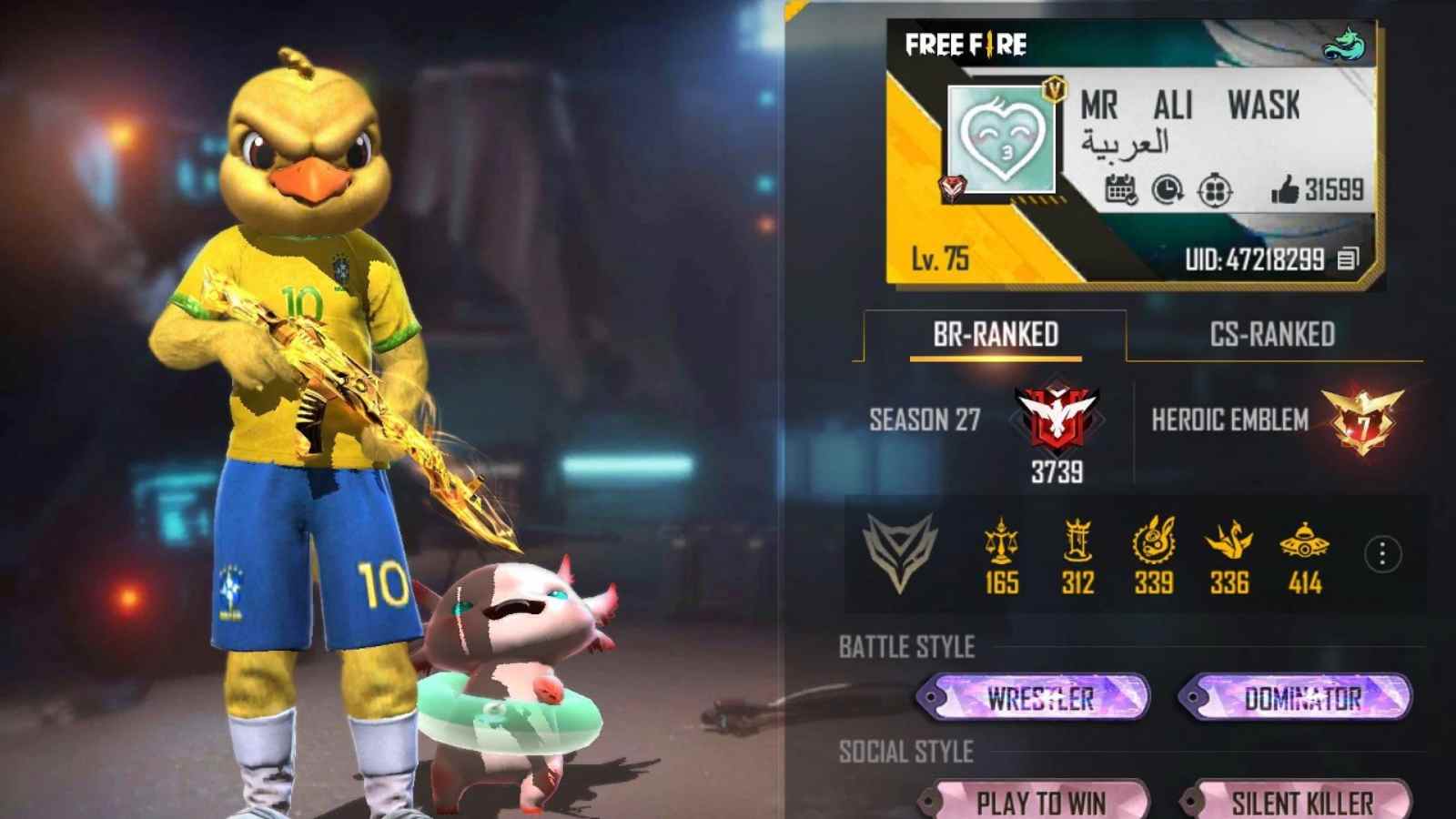 Mr Ali Free Fire MAX ID, Stats, K/D Ratio, YouTube Channel, Monthly Income, And More For May 2022