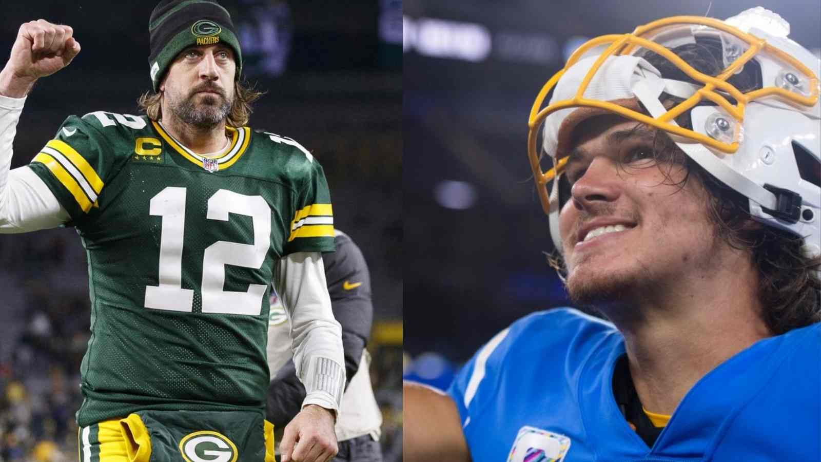 “Aaron has that fire and perfectionist-type attitude”: Chargers Center Corey Linsley sees a lot of similarities between Rodgers and Justin Herbert