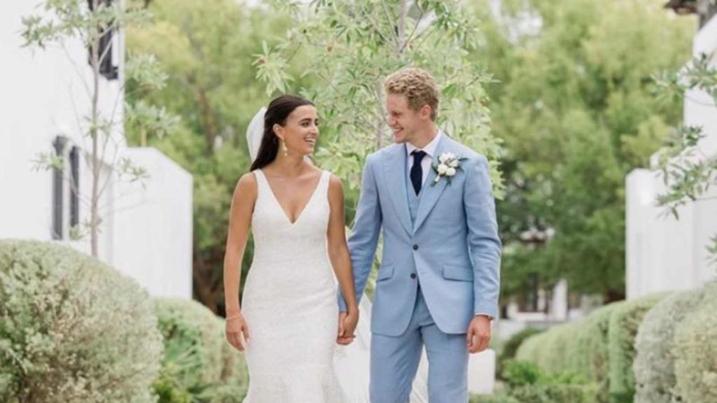 Jake Guentzel, and his wife Natalie Johnson