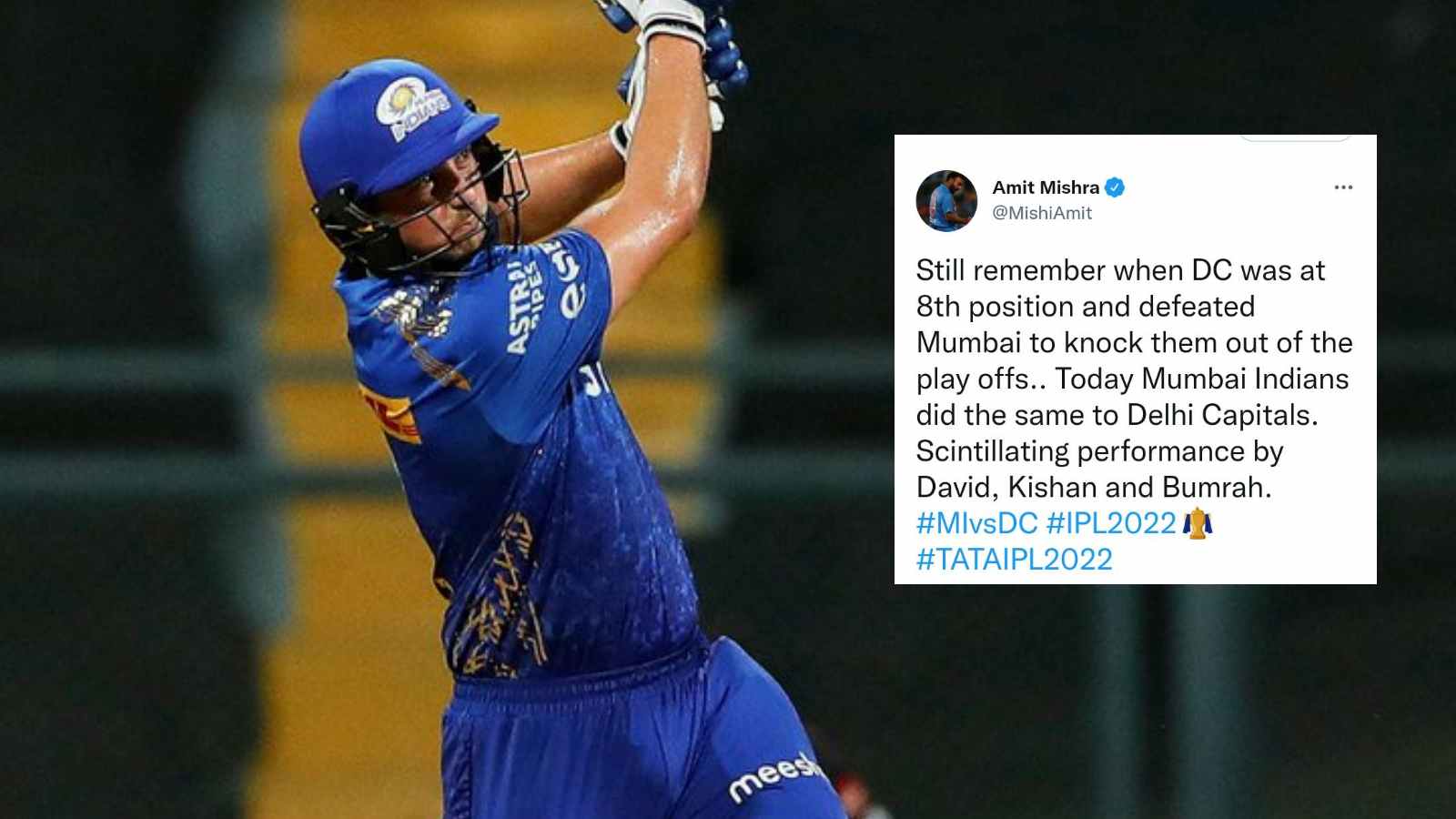 “What a beast we have got”- Mumbai’s Tim David crushes DC’s playoffs hopes with his ballistic batting