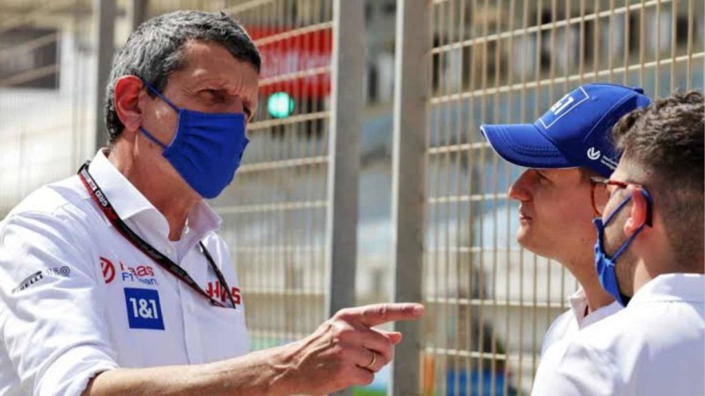 Guenther Steiner with Mick Schumacher