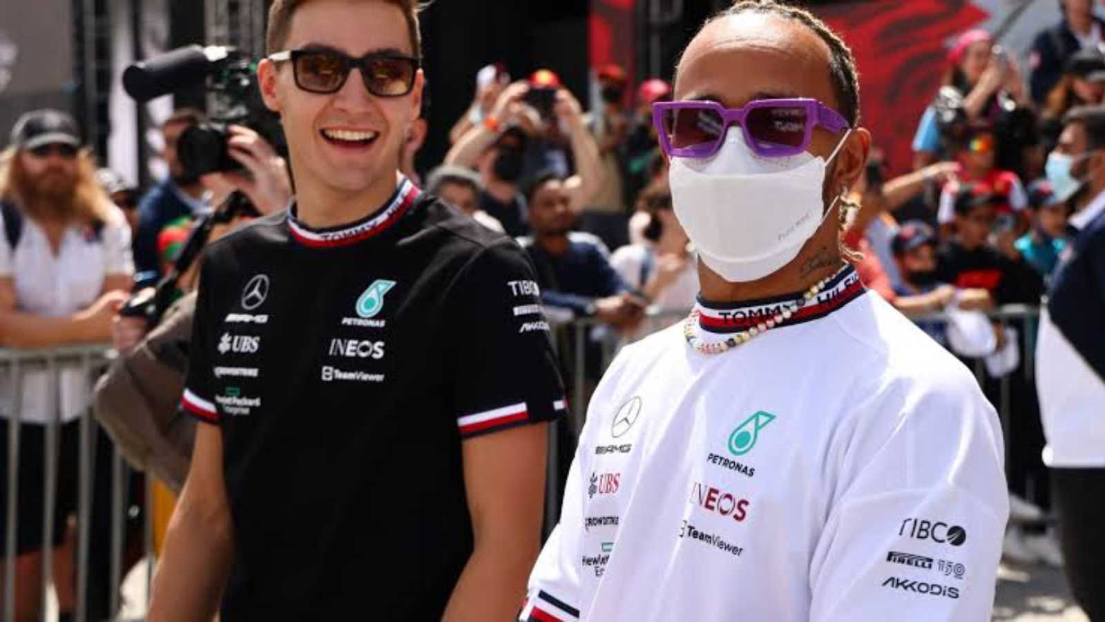 George Russell and Lewis Hamilton