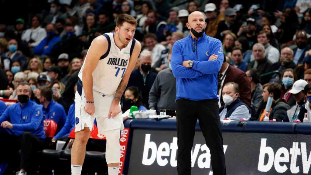 Dallas Mavericks Head Coach Jason Kidd and Star player Luka Doncic