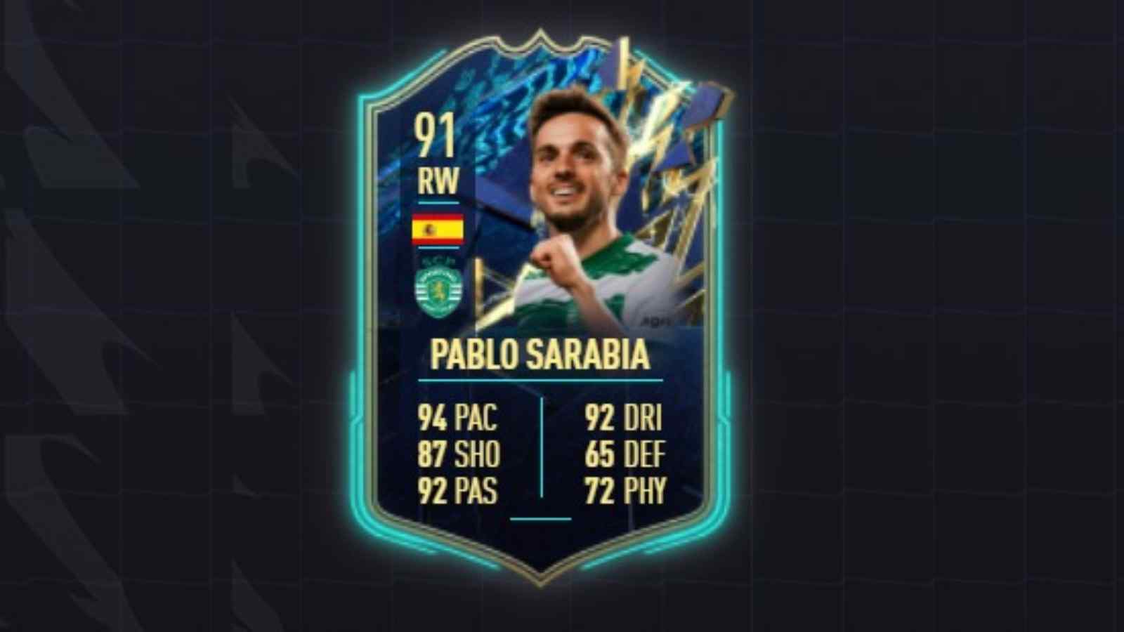 How to get the Pablo Sarabia Garcia FIFA 22 TOTS player item?