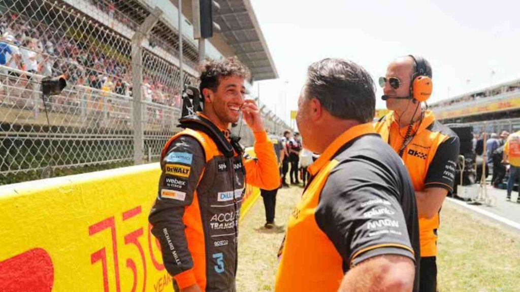 Daniel Ricciardo with McLaren CEO Zak Brown