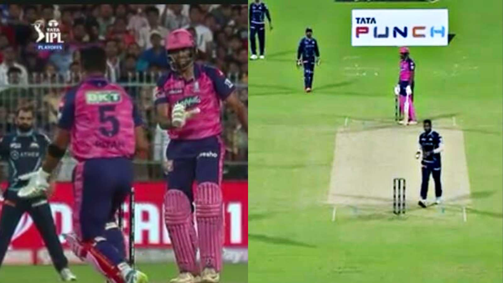 WATCH: Riyan Parag gives a death stare to Ravichandran Ashwin after his run-out vs Gujarat