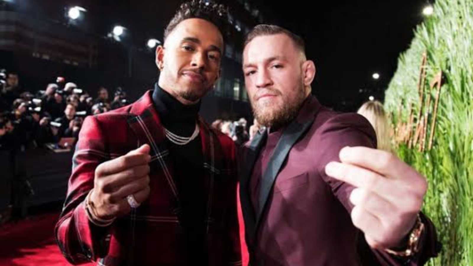 Lewis Hamilton and Conor McGregor in the 2017 Fashion Awards