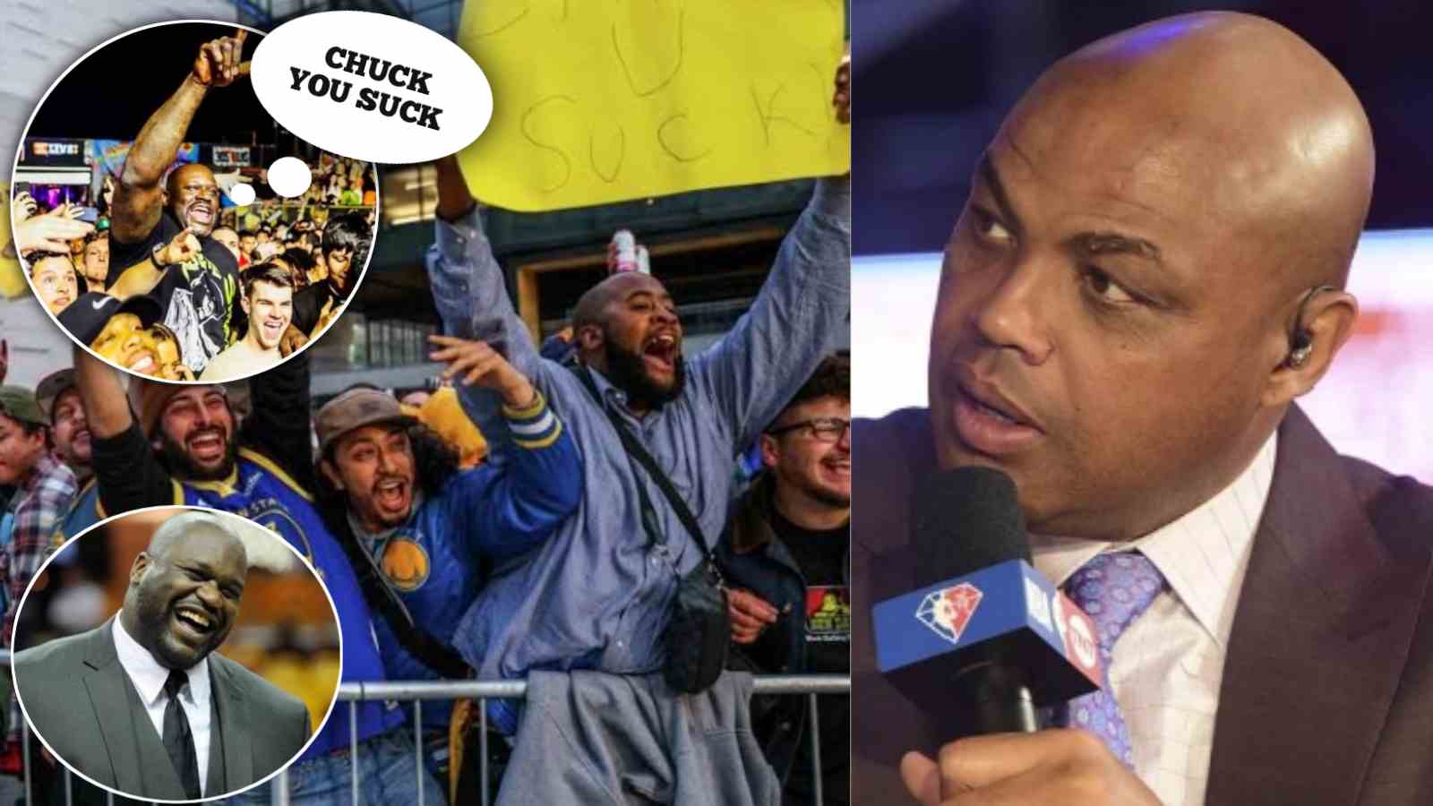 “Chuck you Suckkk!” Shaquille O’Neal leads Warriors’ fans chant only to humiliate Charles Barkley even further