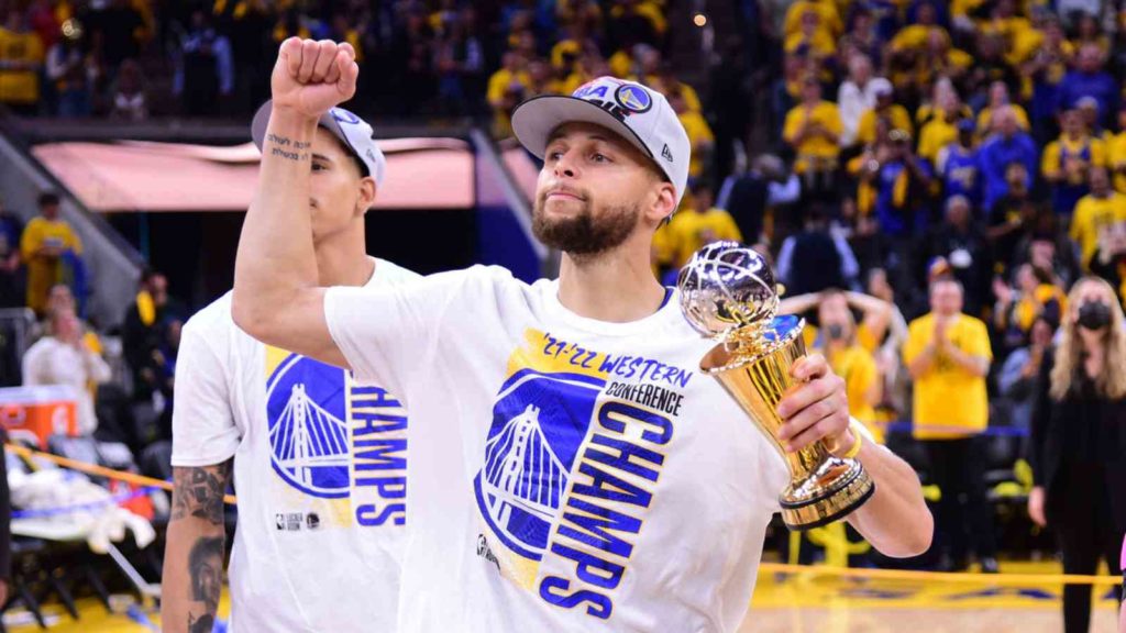 Stephen Curry wining the Western Conference MVP award