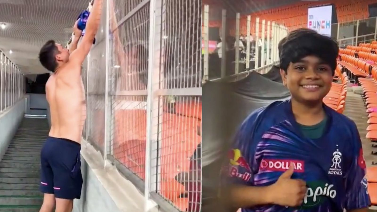 [Watch] – Trent Boult makes a young fan’s day after giving his shirt following Rajasthan’s win over RCB