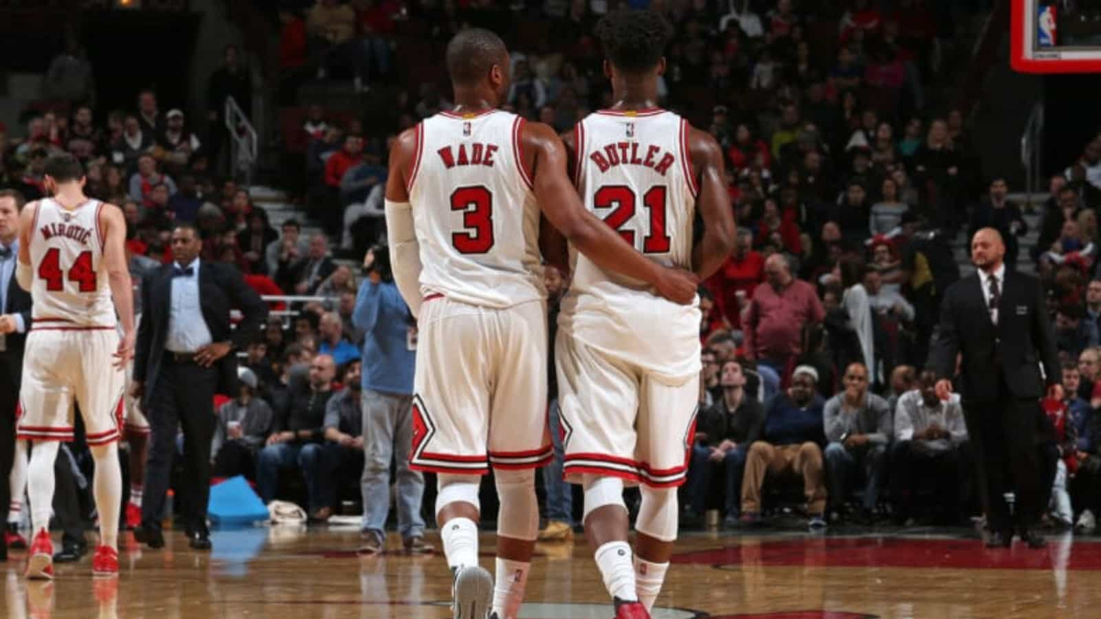 “Knee is banged up, nobody cares; Go out there and continue to build your legacy” Jimmy Butler reveals inspiring message Dwayne Wade gave to him right before Game 6 showdown