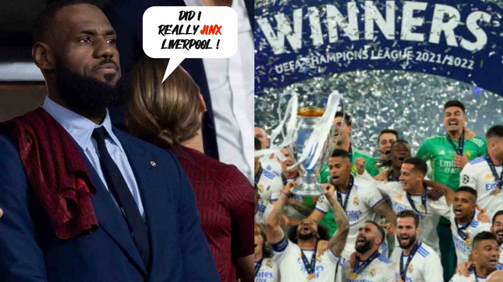 “Keep this man at home..f**king jinxster” LeBron James gets blamed for cursing-out Liverpool in UCL Final