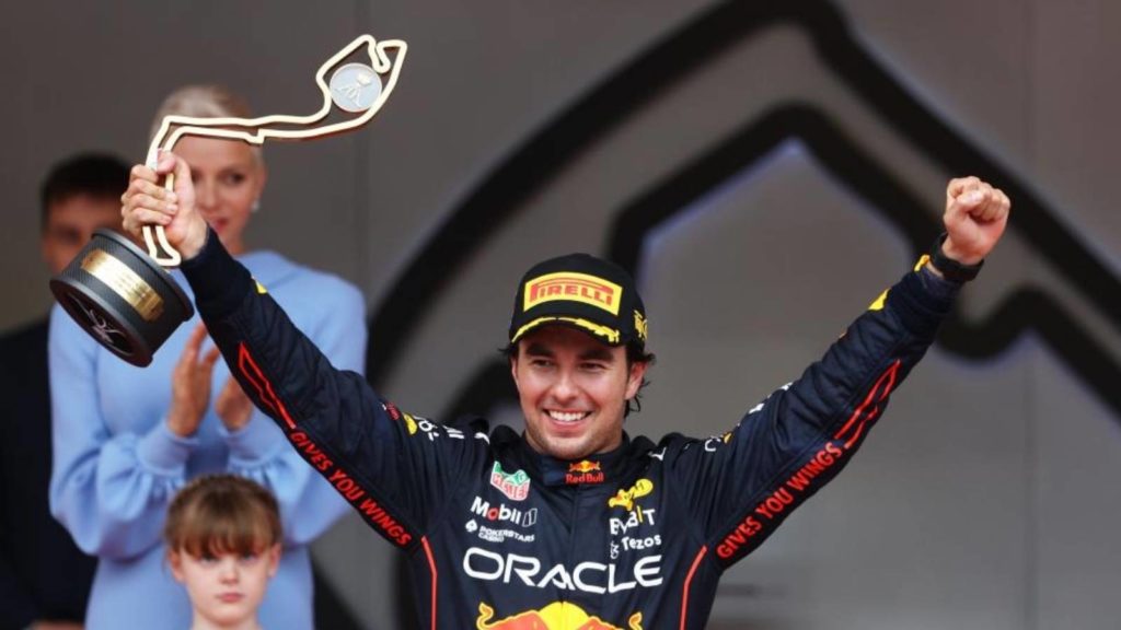 Sergio Perez after winning in Monaco today