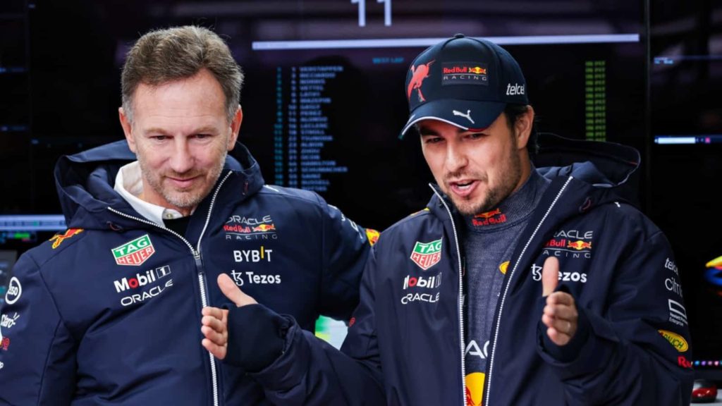 Christian Horner and Sergio perez