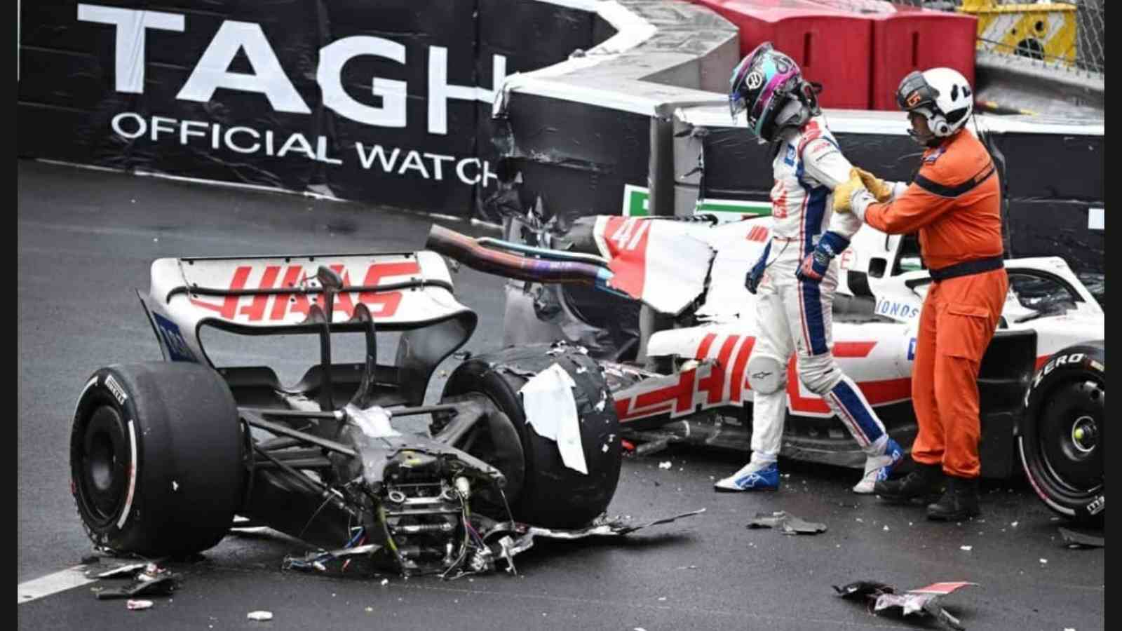 “I’m feeling alright,” Mick Schumacher walks away unscathed after a huge crash during a wet Monaco GP