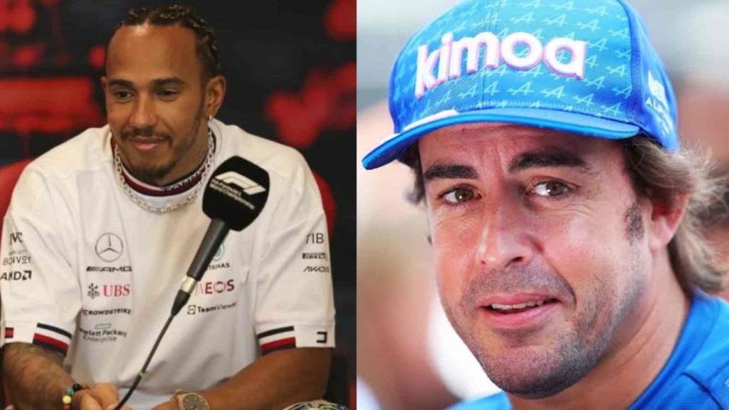 Lewis Hamilton(on the left) and Fernando Alonso(on the right)