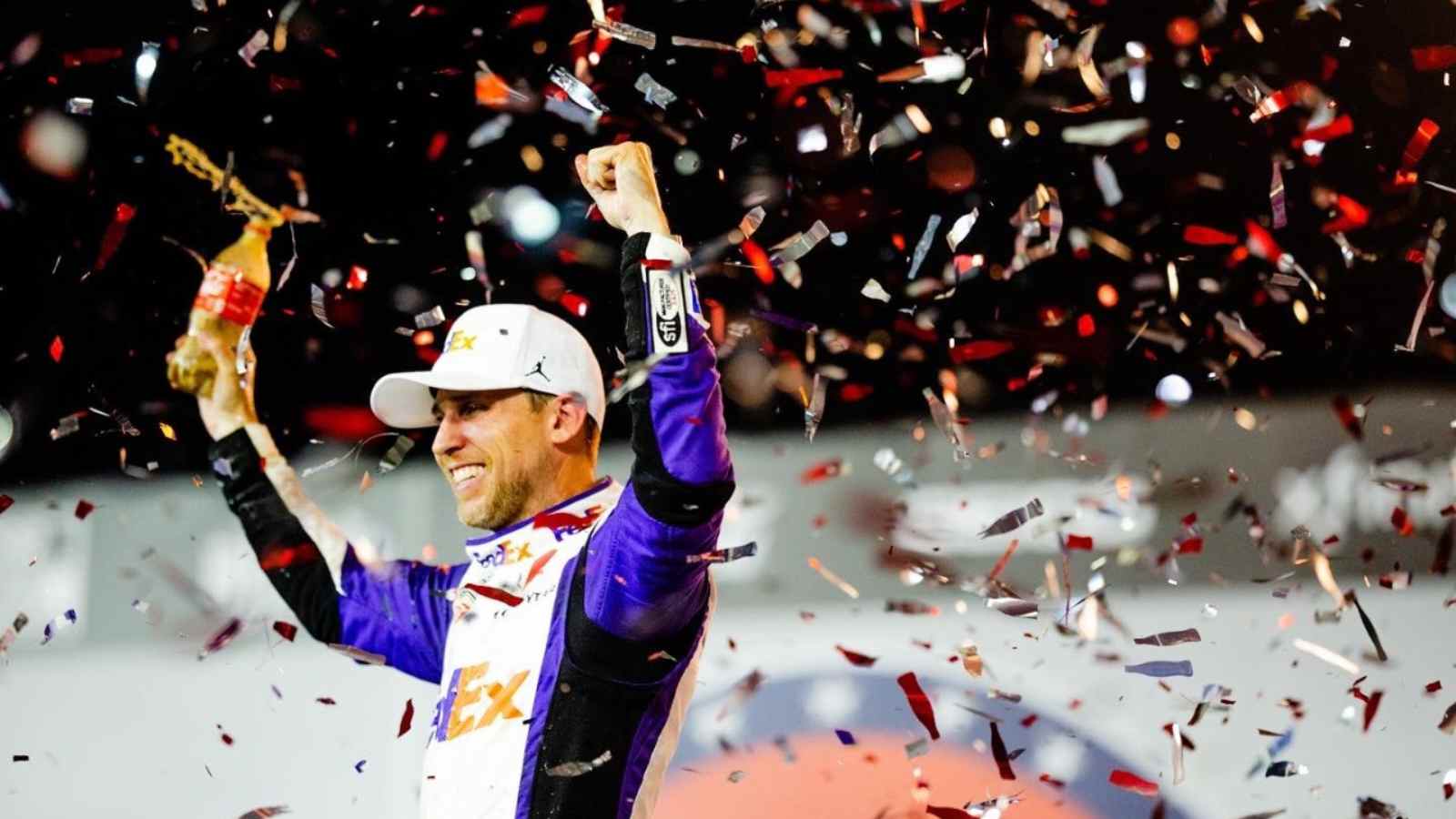 ‘It’s a big one,’ Denny Hamlin on winning the iconic Coco-Cola 600 in double overtime at Charlotte