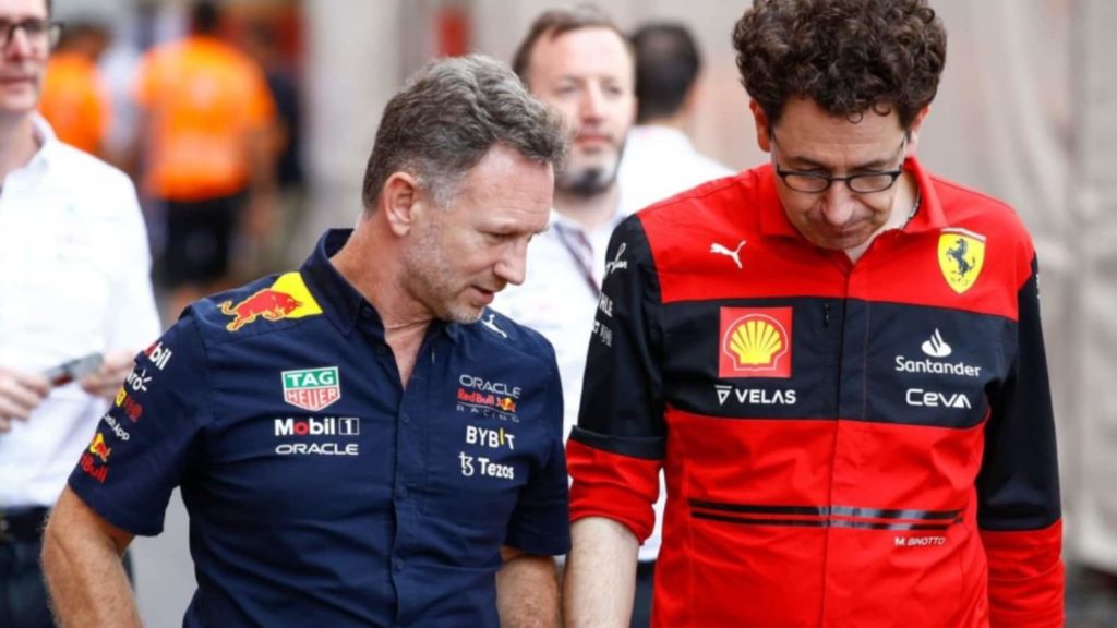 Mattia Binotto and Christian Horner