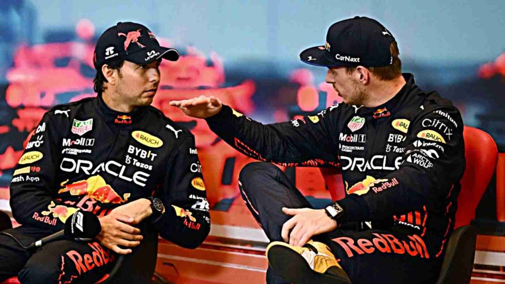 Sergio Perez and Max Verstappen