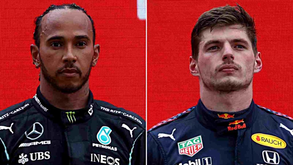 Lewis Hamilton and Max Verstappen