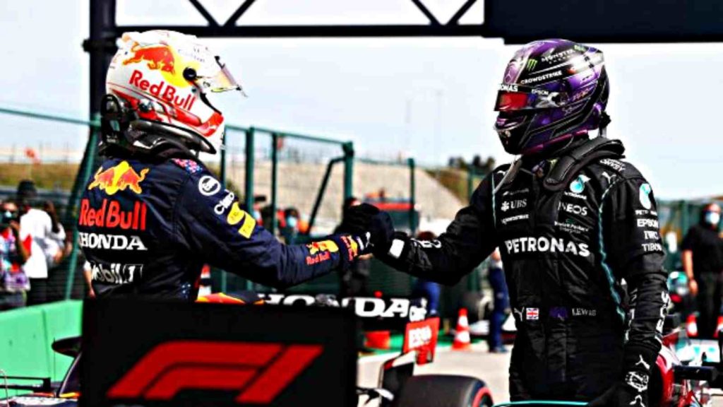 Lewis Hamilton and Max Verstappen