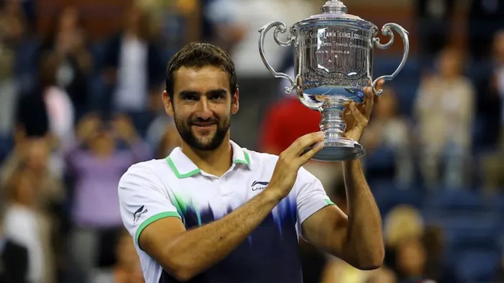 Marin Cilic with his 2014 US Open trophy