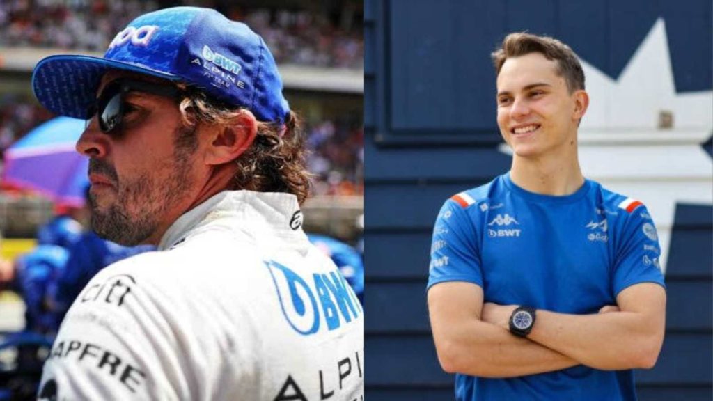 Fernando Alonso(on the left) and Oscar Piastri(on the right)