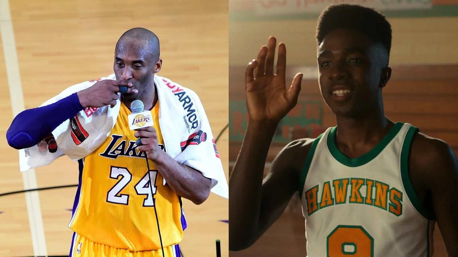 Stranger Things actor Caleb McLaughlin pays powerful tribute to Kobe Bryant by choosing iconic #8 for his character’s high school jersey