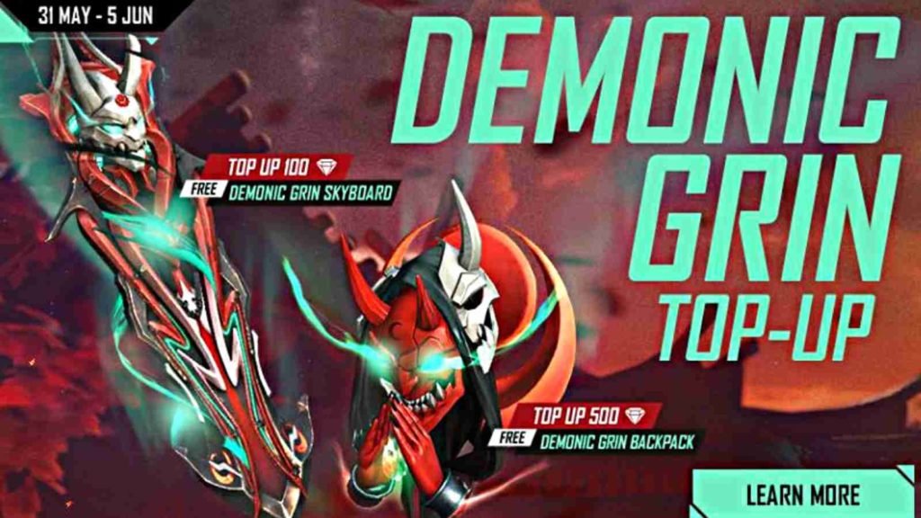 Free Fire MAX Demonic Grin Top-Up Event