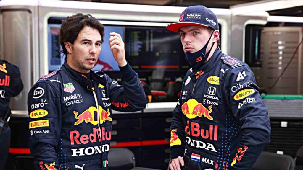 Sergio Perez and Max Verstappen